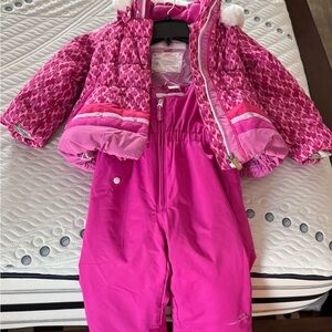 Obermeyer Pink Kids Matching Set Snowboarding/ Skiing Outfit